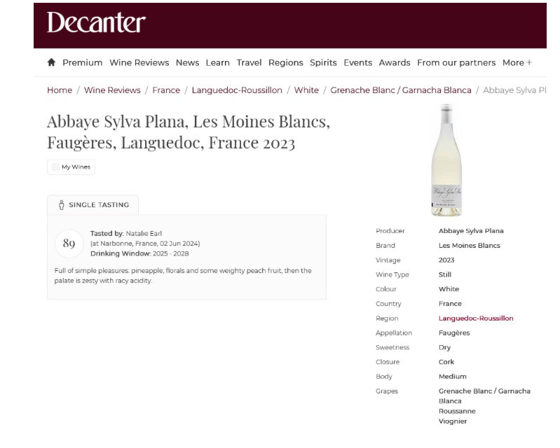 Avis Decanter