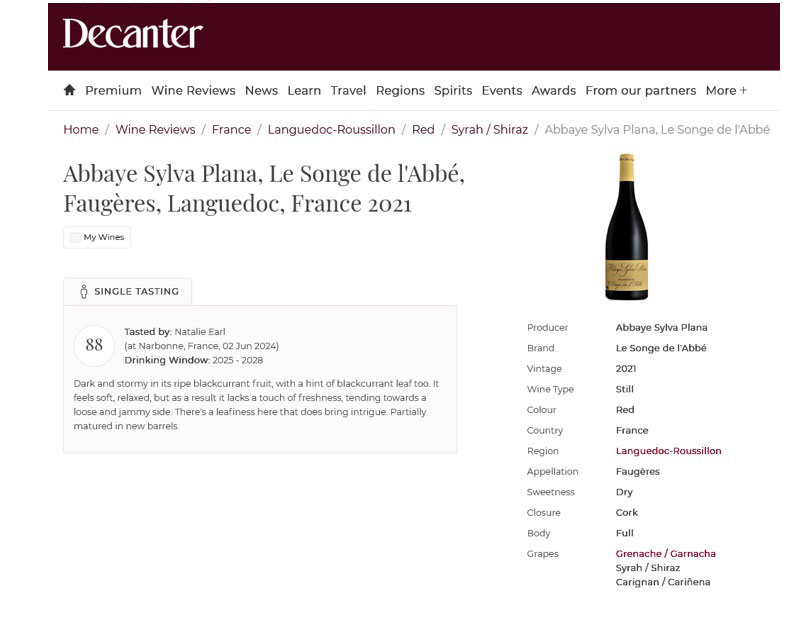 Avis Decanter