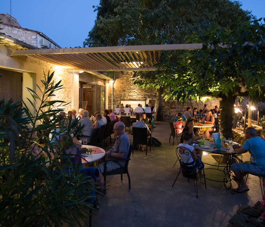Abbaye Sylva Plana restaurant in Laurens:la Table Vigneronne